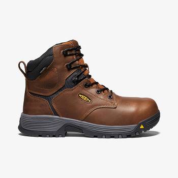 KEEN Férfi Chicago 6" Internal Met Waterproof Munkavédelmi Bakancs Gesztenyebarna